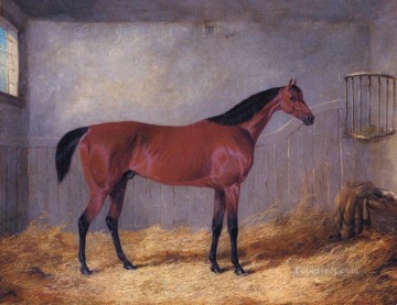  Caballo Pintura - El duque de Graftons Bolívar en un caballo estable John Frederick Herring Jr.